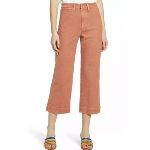Madewell Slim Emmett Wide Leg Crop Pants, Size 24